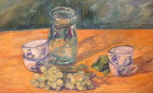 nature morte au raisin