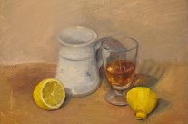 citrons, verre et tasse