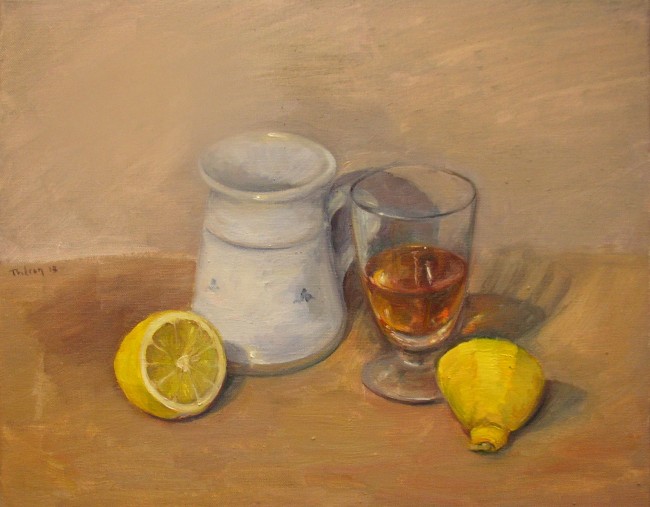citrons, verre et tasse